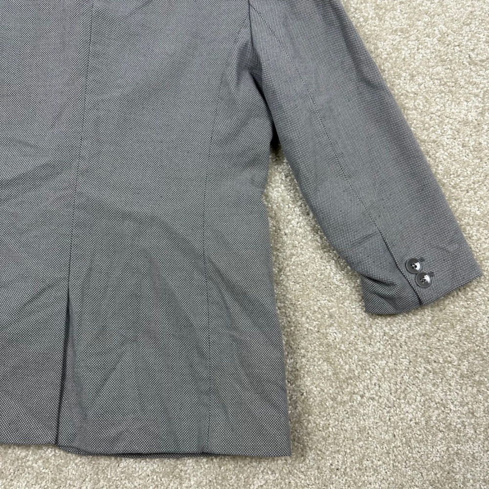 The Limited Gray Textured Single Button Ruched‎ 3/4 Sleeve Blazer Jacket Size M - Picture 9 of 9